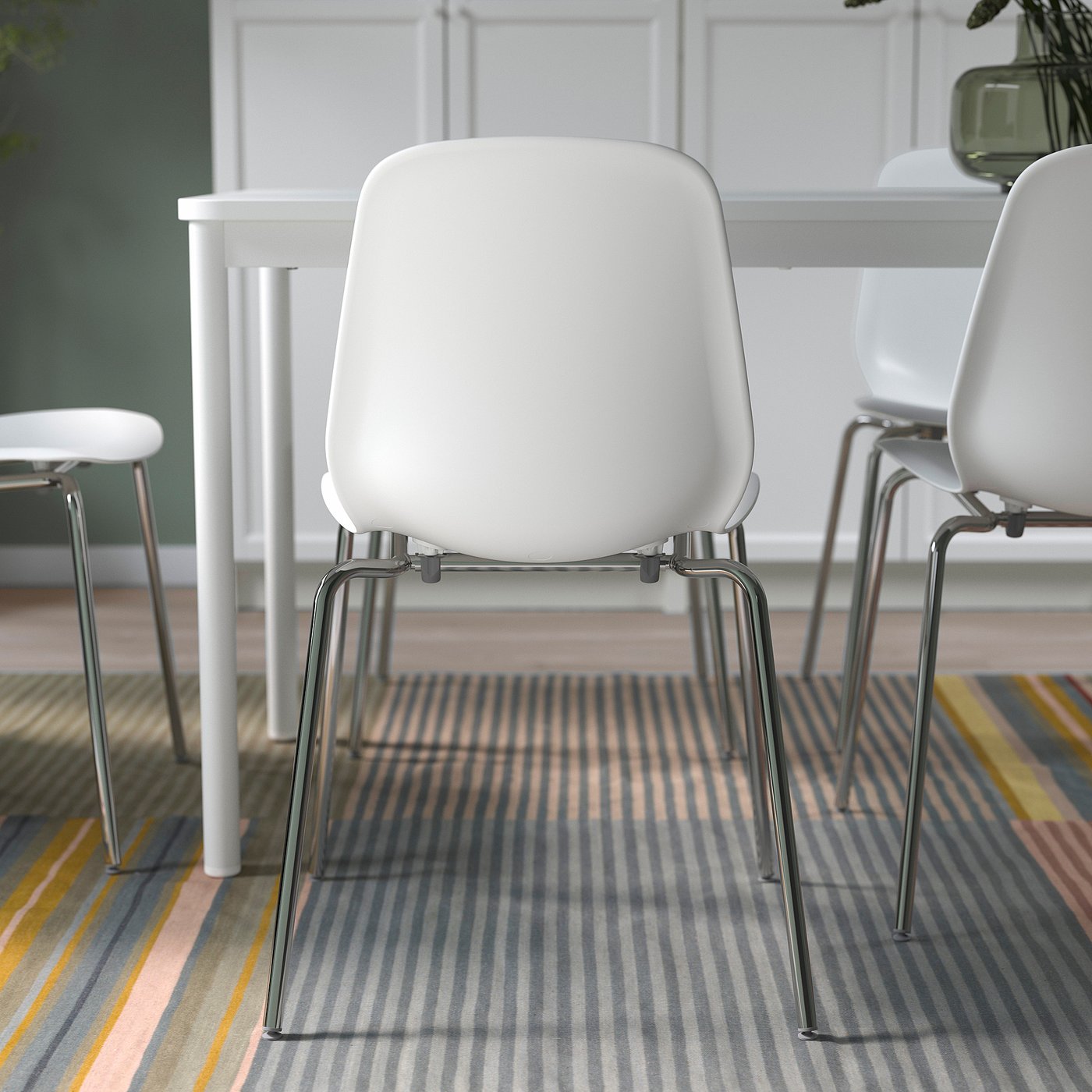 LIDÅS chair, white/Sefast chrome-plated - IKEA Sweden