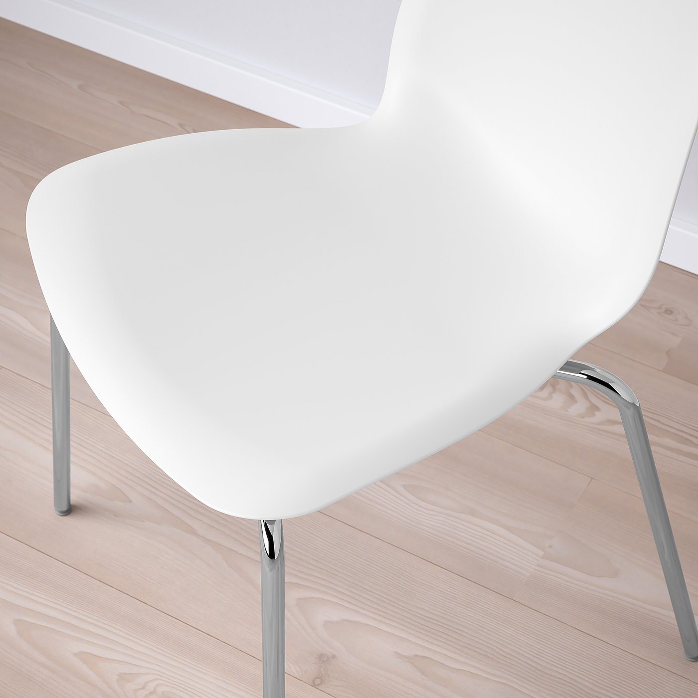 LIDÅS chair, white/Sefast chrome-plated - IKEA Sweden