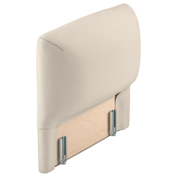 LILLEHEM sofa armrest, beige, fabric, curved design