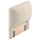 Option: LILLEHEM sofa armrest, beige, fabric, curved design