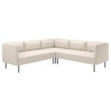 A modern, l-shaped LILLEHEM sofa in light beige, featuring clean lines and modular design, perfect for versatile seating arrangements.