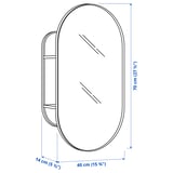 Illustration with measurements for the product: LINDBYN.