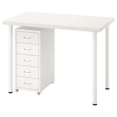 LINNMON/ADILS / HELMER Desk and storage combination, white