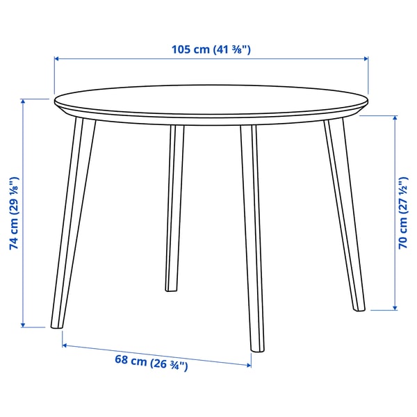 Illustration with measurements for the product: LISABO.