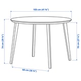 Illustration with measurements for the product: LISABO.