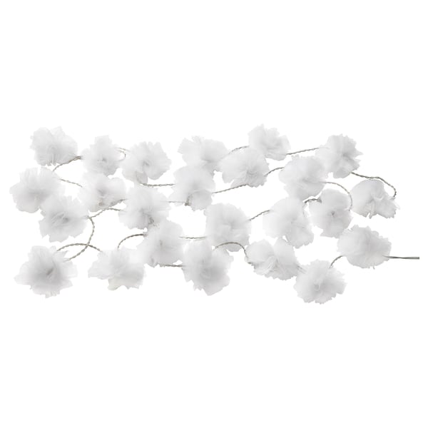LIVSÅR white string lights, 100% polyester, decorative, energy-efficient led bulbs.