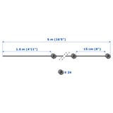 Illustration with measurements for the product: LIVSÅR.