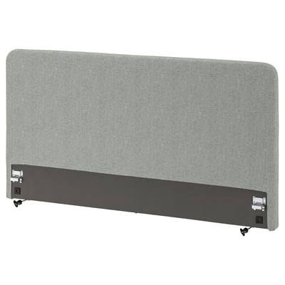 LJUSFJÄLLET Headboard, incl leg/Tibbleby beige/grey, 180 cm