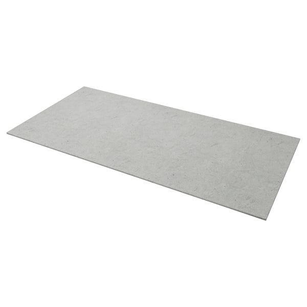 LOCKEBO light gray worktop, rectangular, smooth glass composite surface.