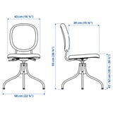 Illustration with measurements for the product: LOMMARP/BJÖRKBERGET.