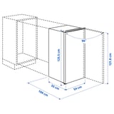 Illustration with measurements for the product: LUMNÄS.
