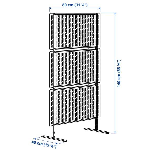 Illustration with measurements for the product: LUNGÖN.