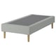 LYNGÖR Slatted mattress base, incl leg/Tibbleby beige/grey, 90x200 cm