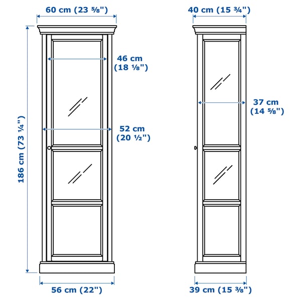 Illustration with measurements for the product: MALSJÖ.
