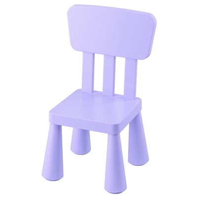 Light purple MAMMUT kids chair, simple design, made of plastic.