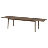 MELLANSEL dining table, brown oak, rectangular shape, clean lines, extends for seating up to 10.