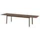 MELLANSEL dining table, brown oak, rectangular shape, clean lines, extends for seating up to 10.