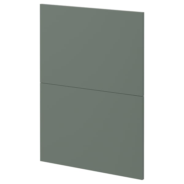 Modern grey-green METOD kitchen cabinet with sleek design.