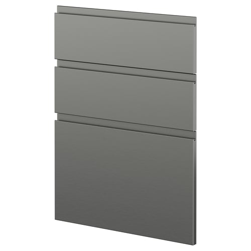 METOD 3 fronts for dishwasher, Voxtorp stainless steel effect, 60 cm