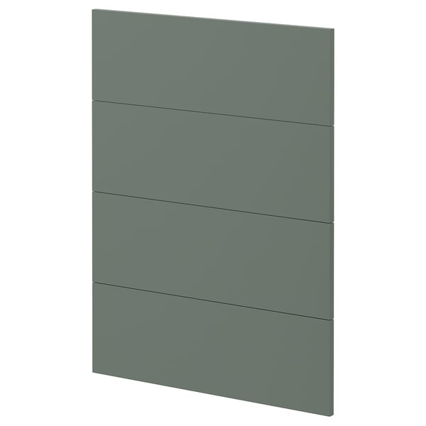 METOD kitchen cabinet in grey-green with flat panels.