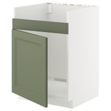 METOD kitchen cabinet: grey-green, rectangular, modern traditional style.