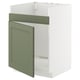 METOD kitchen cabinet: grey-green, rectangular, modern traditional style.