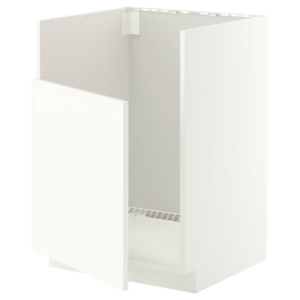 METOD Base cab f TALLSJÖN sink, white/Aspudden matt white, 60x60 cm