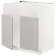 METOD kitchen cabinet, light grey, square, classic design, with beveled door edges.