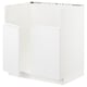 METOD white kitchen unit, modern minimalist design, sturdy frame, clean lines, matte finish.