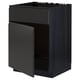 Black METOD kitchen cabinet with modern matte finish and integrated handle.