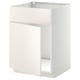 A white METOD kitchen cabinet with a smooth design and sturdy frame.