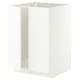 METOD Base cabinet for sink + 2 doors, white/Aspudden matt white, 60x60 cm