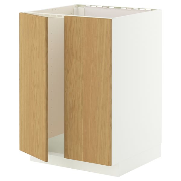 METOD kitchen cabinet, white wood doors, modern, clean design.