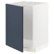 METOD kitchen unit with blue door. Modern design, white frame.