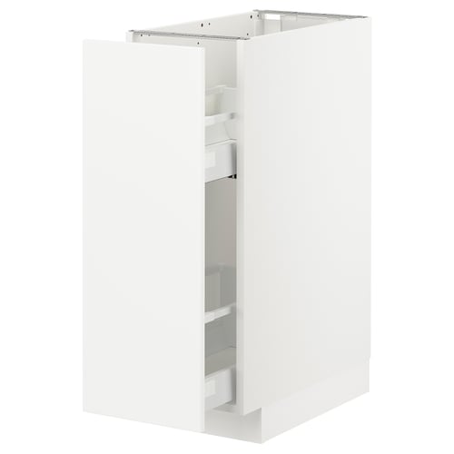 METOD kitchen unit in white. Sleek design, modern lines, and sturdy fiberboard construction.