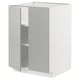 METOD white cabinet in light grey with clean design.