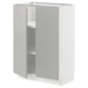 White METOD kitchen cabinet with gray doors, modern design