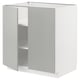 METOD kitchen unit, light grey, square, modern.