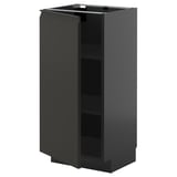 METOD kitchen cabinet, black, square, modern design, matte finish, adjustable shelves.