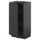 METOD kitchen cabinet, black, square, modern design, matte finish, adjustable shelves.