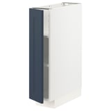 White METOD kitchen cabinet with blue door, modern design, adjustable shelves.