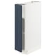 White METOD kitchen cabinet with blue door, modern design, adjustable shelves.