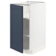 METOD kitchen unit, white & blue, rectangular, single door, modern design, steel hinges.