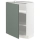 METOD kitchen cabinet, grey-green, modern, square, adjustable shelves.
