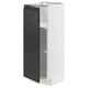 White METOD cabinet with black door, square shape, modern design.