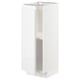 A white METOD kitchen cabinet with a sleek, modern design and a high gloss finish. It adjustable shelves and a minimalist, handle-less door.