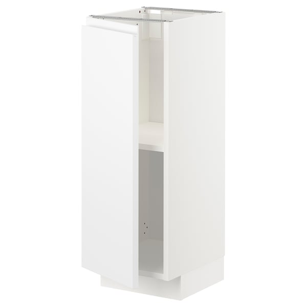 White METOD kitchen cabinet, modern and minimalist design, with adjustable shelves and sturdy frame.