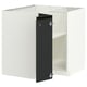 METOD Corner base cabinet with shelf, white/Upplöv matt anthracite, 88x88 cm