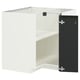 METOD Corner base cabinet with shelf, white/Upplöv matt anthracite, 88x88 cm