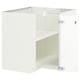 METOD Corner base cabinet with shelf, white/Voxtorp high-gloss/white, 88x88 cm